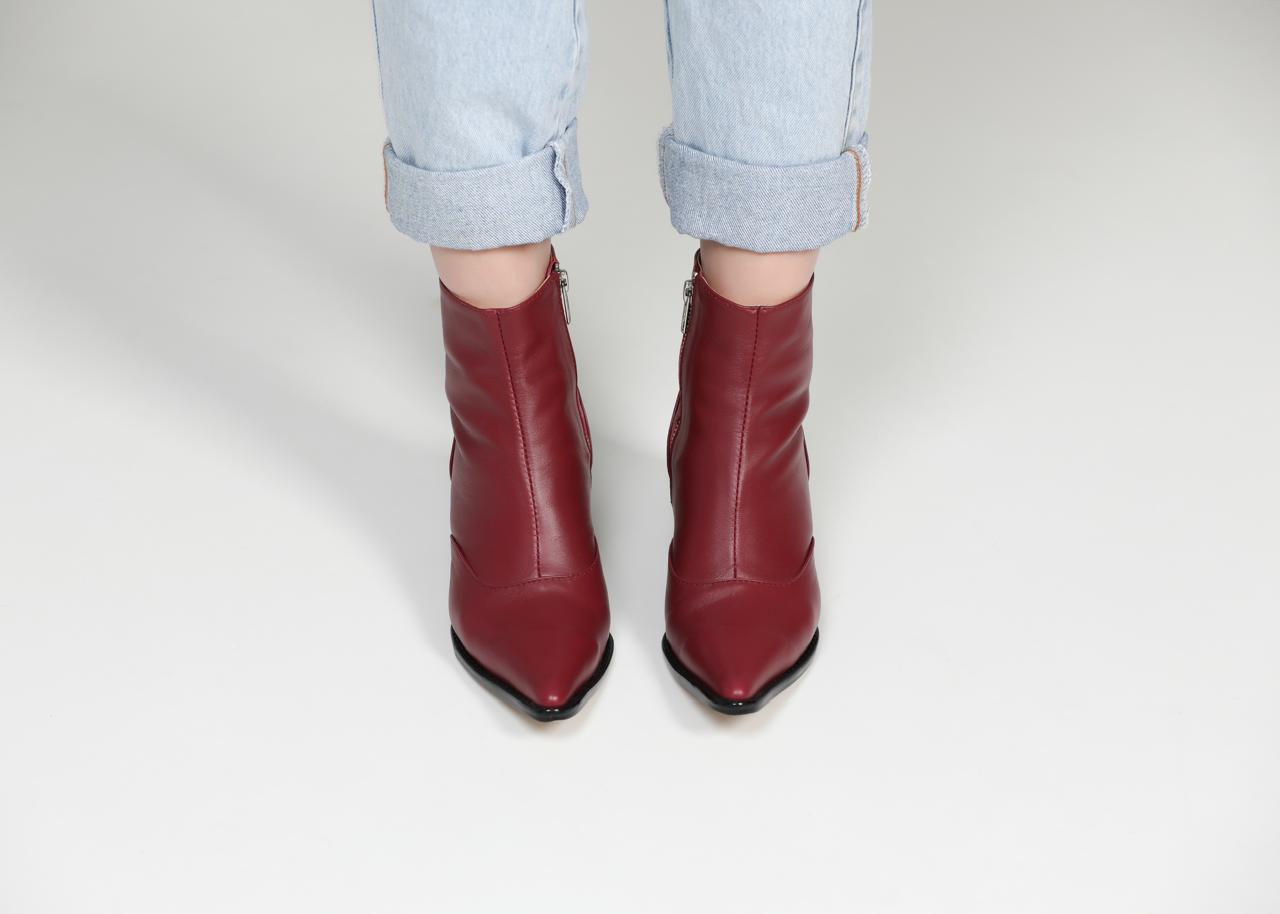 bota esther couro cherry
