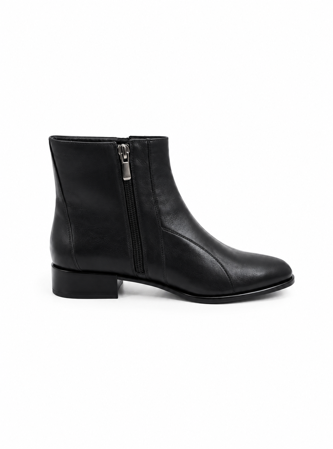bota alana em couro preto