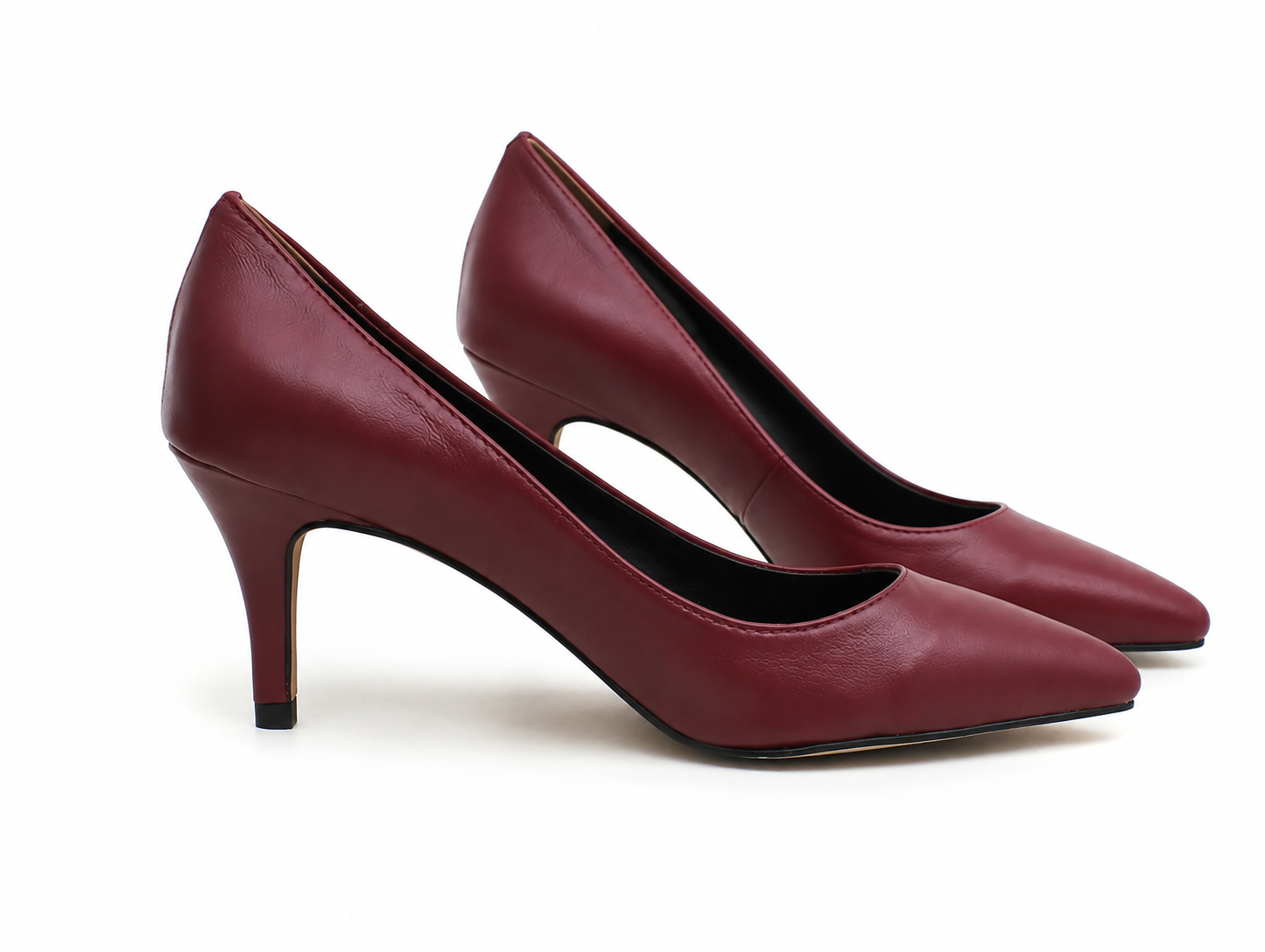 scarpin antonella salto médio couro bordô