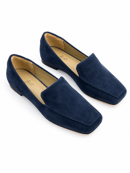 Mocassim Camille  Camurça Azul Marinho