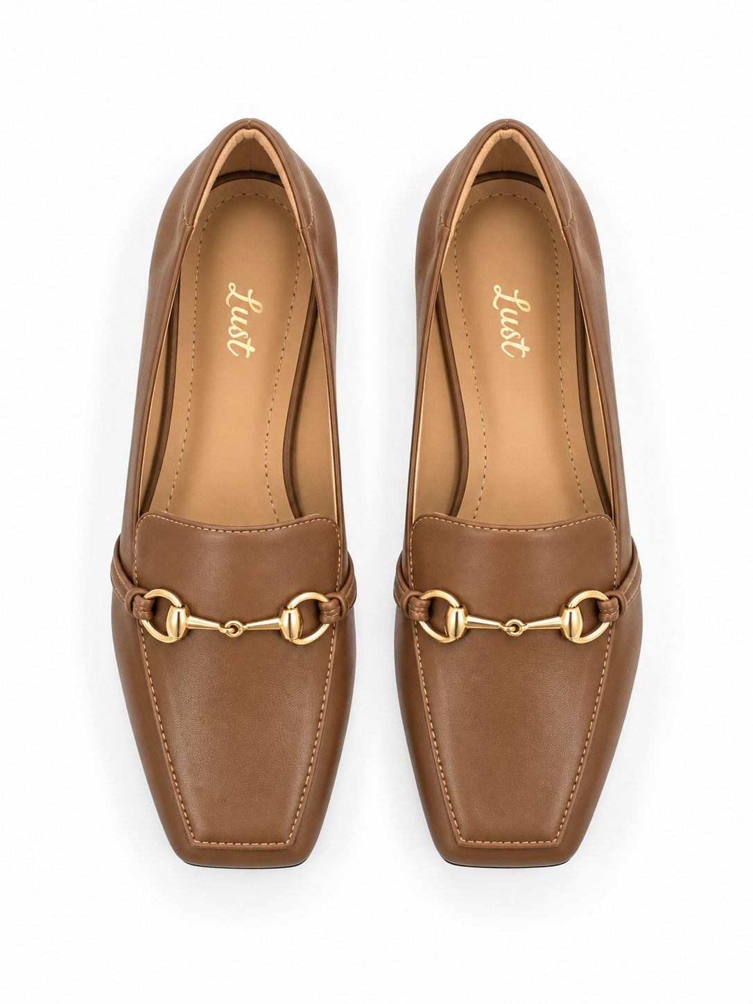 mocassim camille couro caramelo