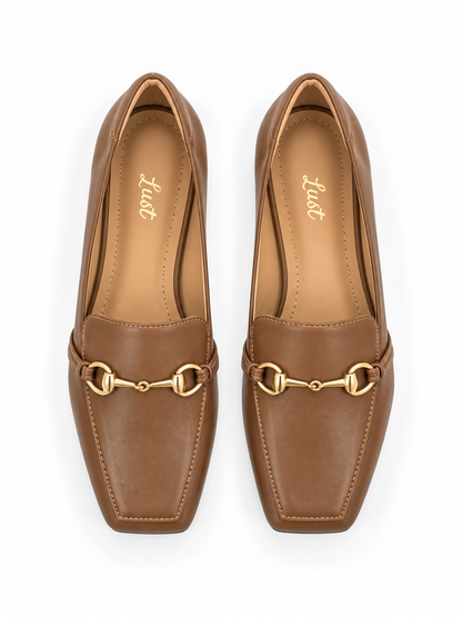 Mocassim Camille Couro Caramelo
