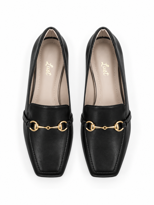 Mocassim Camille Couro Preto