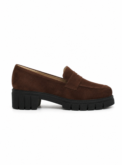 Loafer Tratorado Lara Camurça chocolate