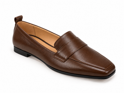 Mocassim Louise Couro Marrom