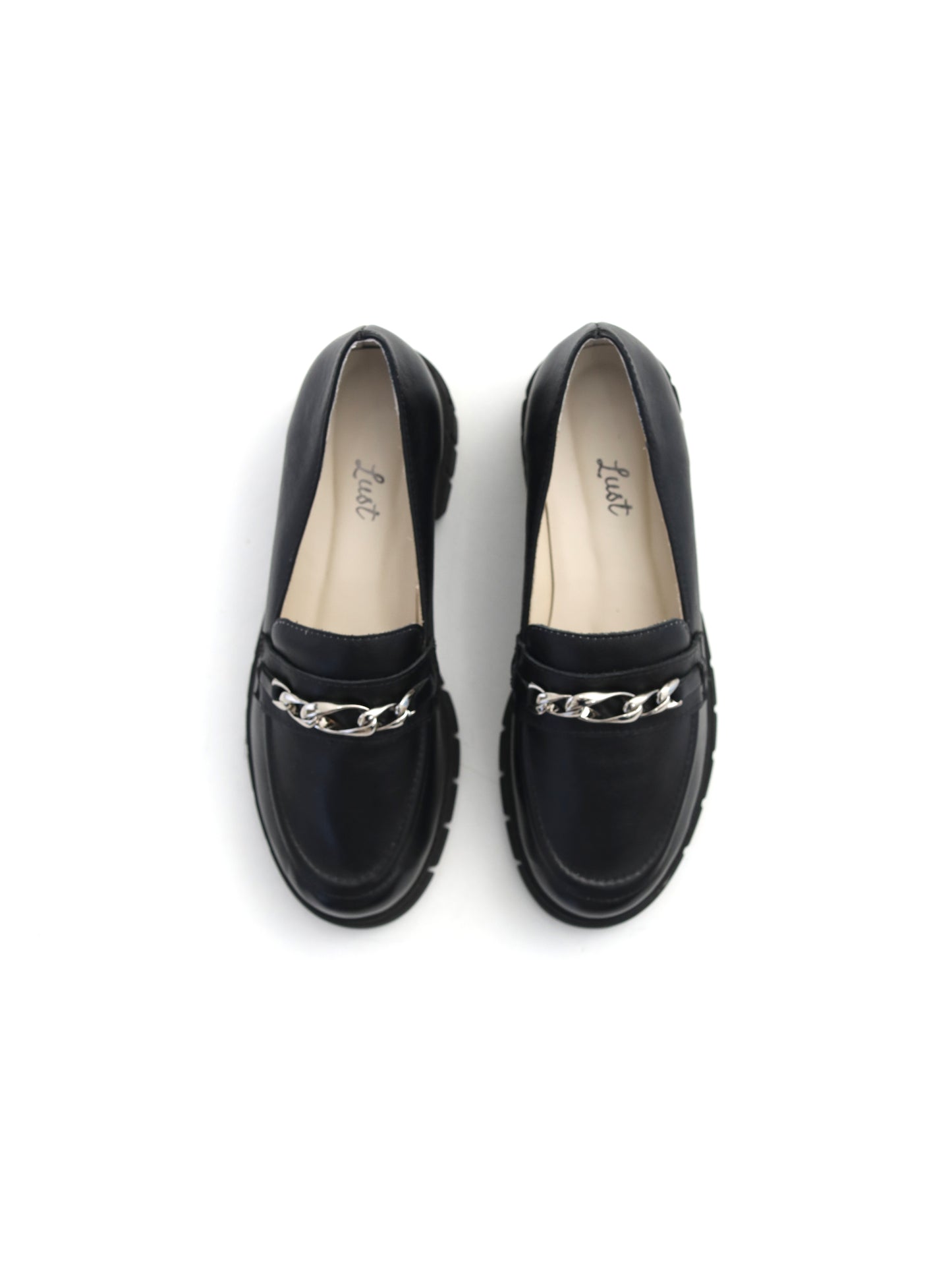 loafer tratorado lara couro preto