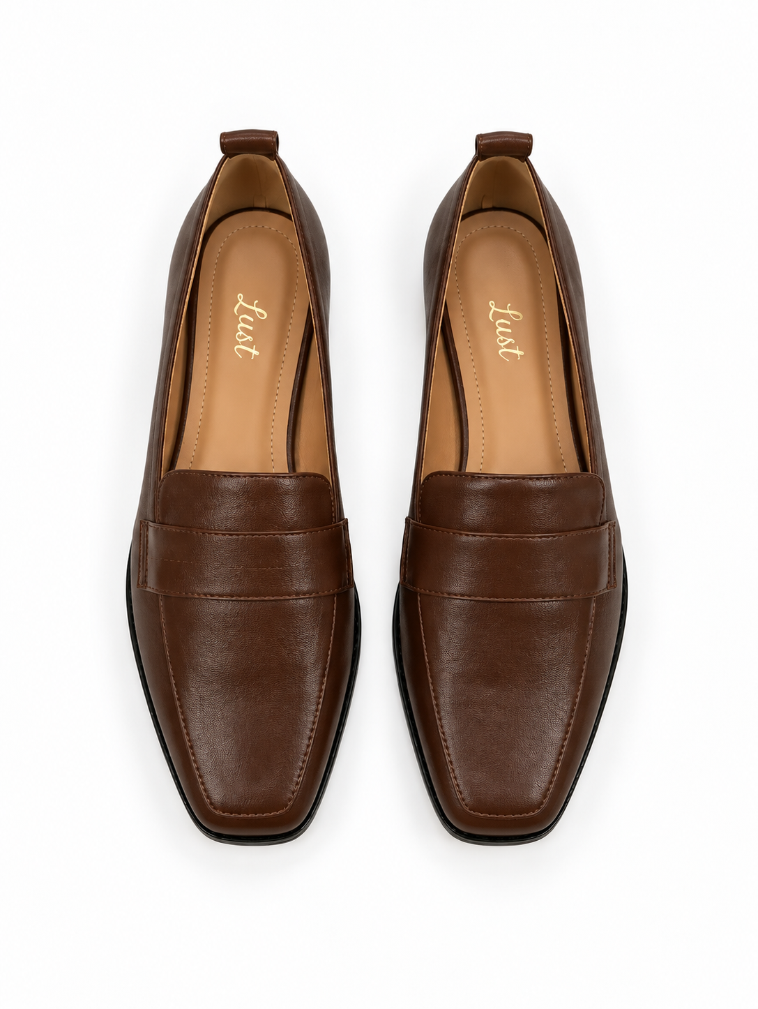 mocassim louise couro marrom