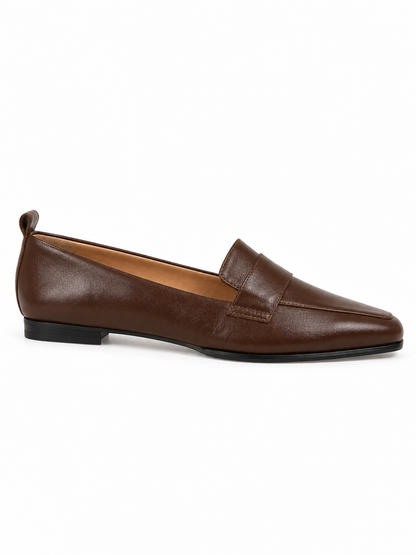 Mocassim Louise Couro Marrom