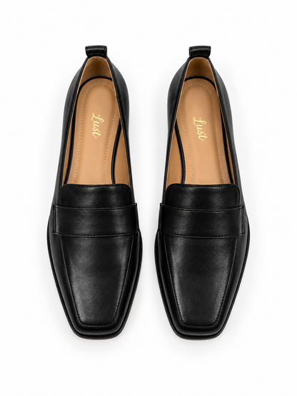 Mocassim Louise Couro Preto
