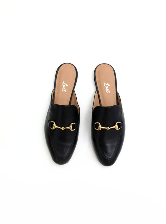 Mule Sarah Couro Preto