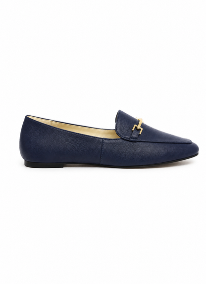 Mocassim Sophie Couro Azul Marinho